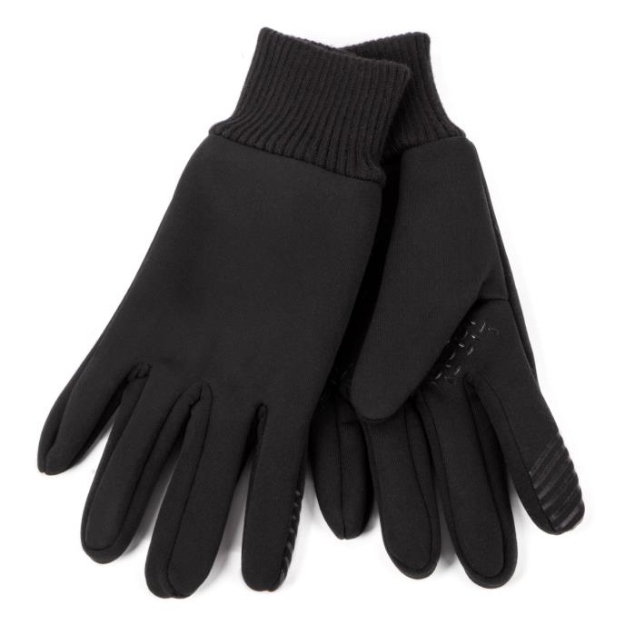 totes toasties® Mens Thermal Double Lined Knitted SmarTouch Gloves Black Extra Image 2